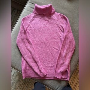 LOFT Vibrant Pink Turtleneck Sweater
